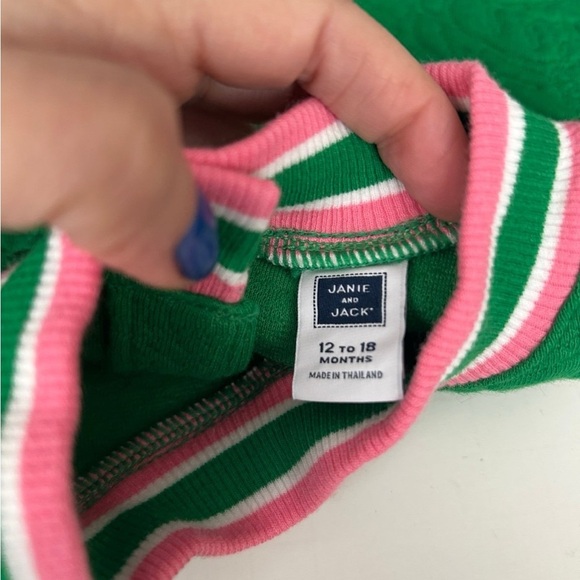 Janie and Jack Baby Girl Quilted Jacquard Romper 12-18Months - Picture 3 of 5